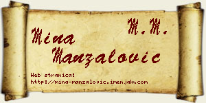 Mina Manzalović vizit kartica